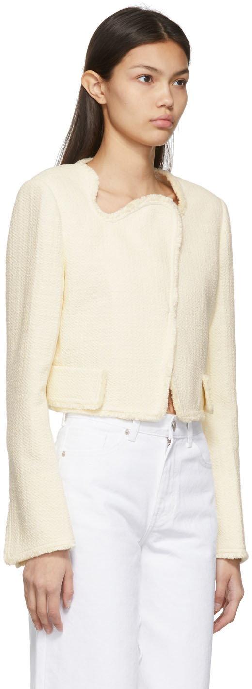 Recto Off-White Curved Neck Jacket Recto