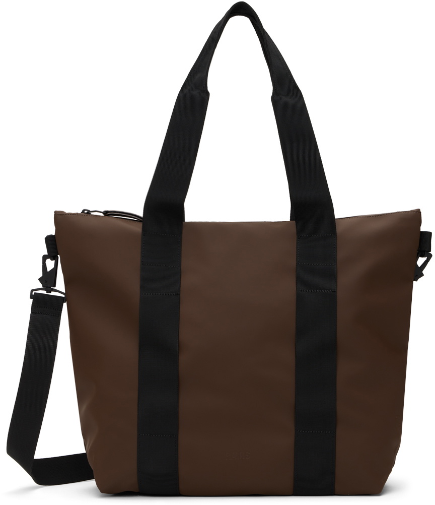RAINS Brown Mini Tote