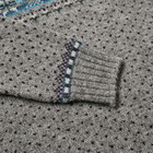 Jamieson's of Shetland Men's Nordic Fair Isle Crew Knit in Grey