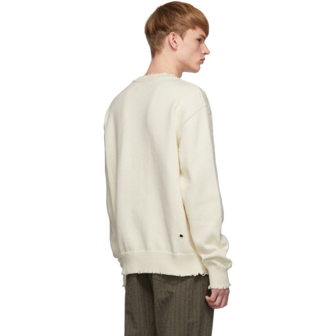 Maison Margiela Off-White Destroyed Sweater Maison Margiela