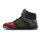 Gucci Black and Red Screener Sneakers