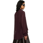 The Frankie Shop Burgundy Peri Georgette Shirt