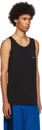 Versace Underwear Two-Pack Black Boat Neck Tank Tops