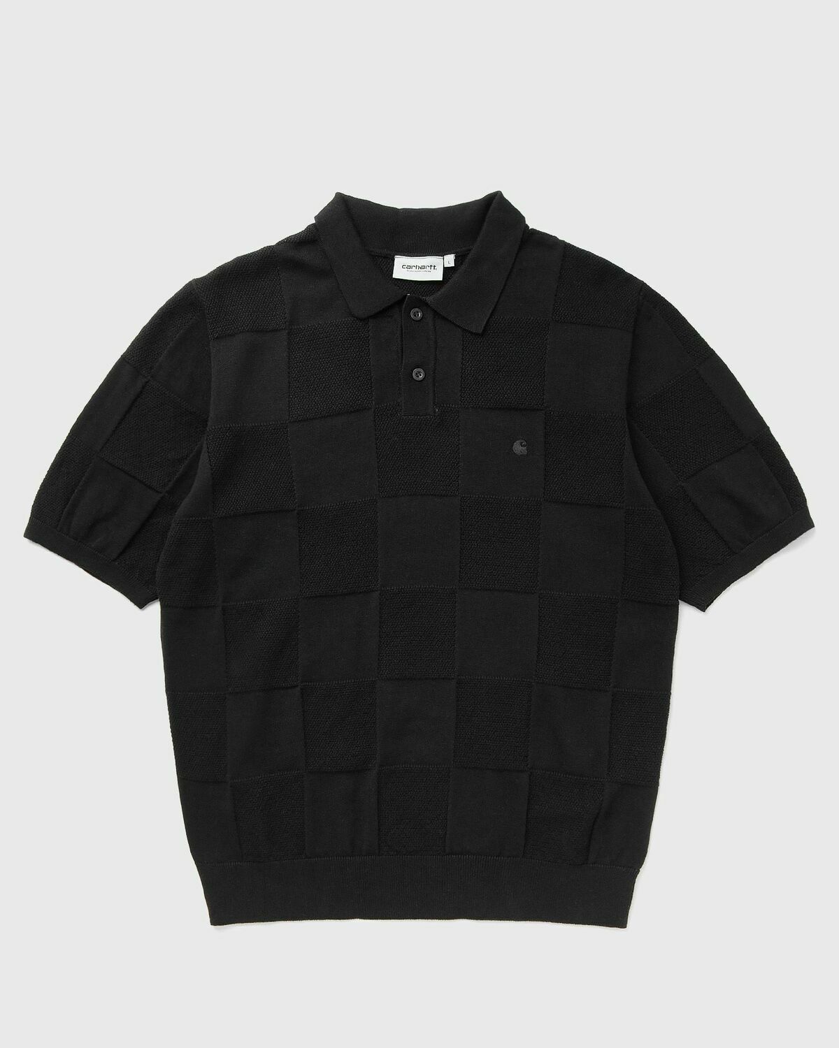 Carhartt WIP S/S Checker Polo Black Men
