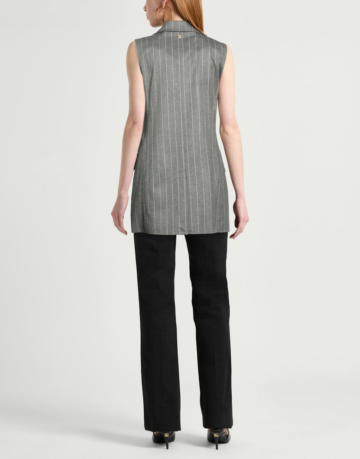 Manila Grace Womens Tailored Vest in Grey