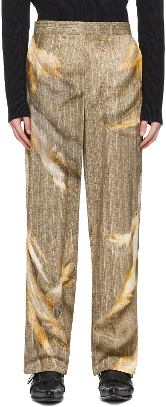 Photo: Y/Project Beige Printed Trousers