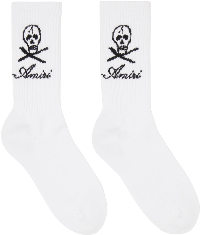 Photo: AMIRI White Skull Head Socks