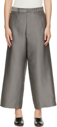 UNDERCOVER Gray Wool Silk Trousers