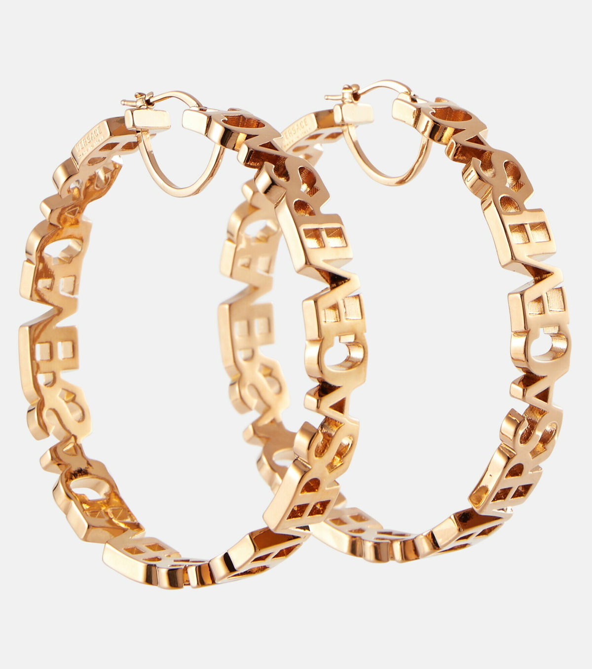 Versace Logo hoop earrings Versace