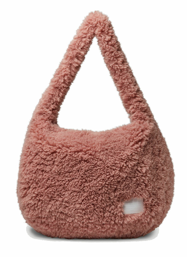 Photo: Cross Faux Fur Shoulder Bag in Pink