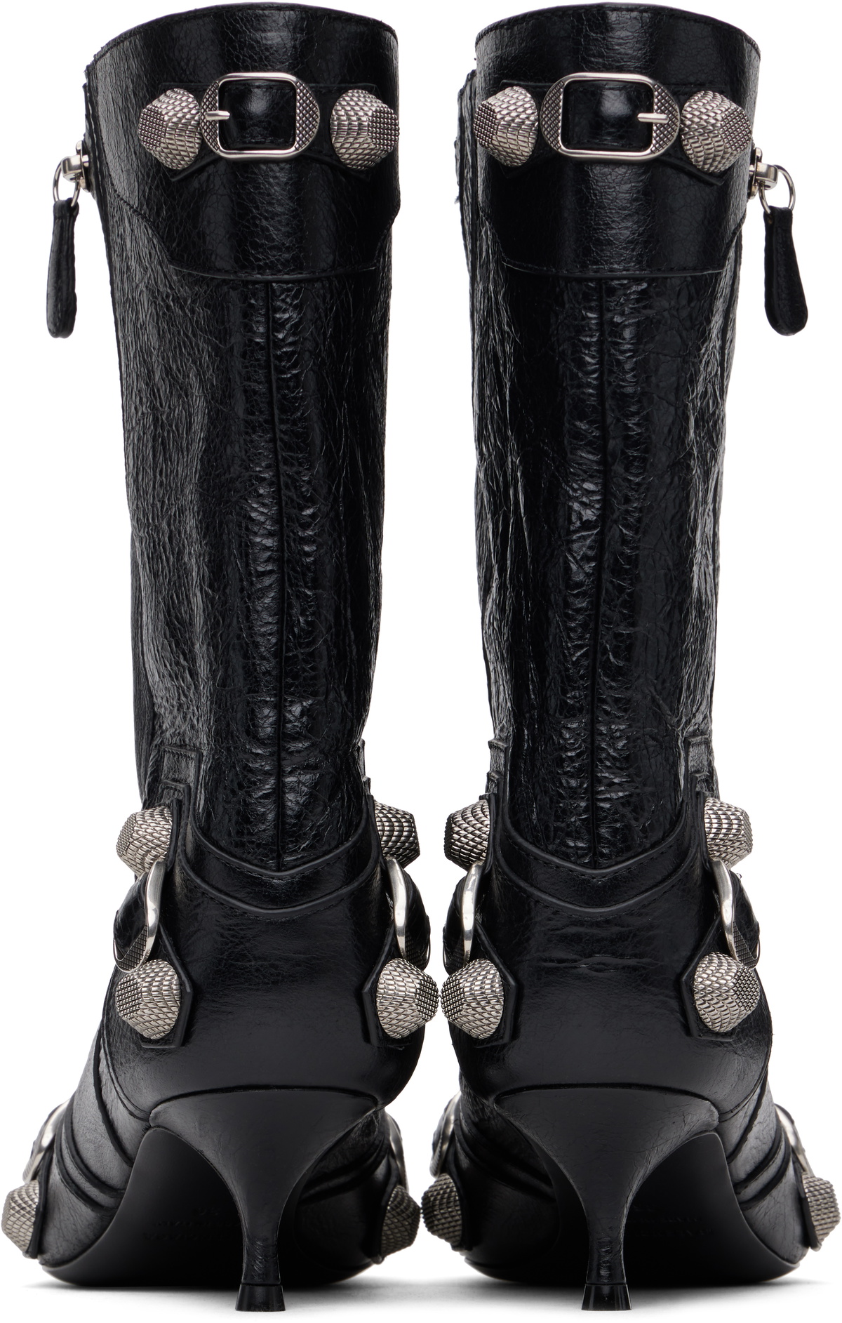 Balenciaga Black Cagole Wide 50mm Boots Balenciaga