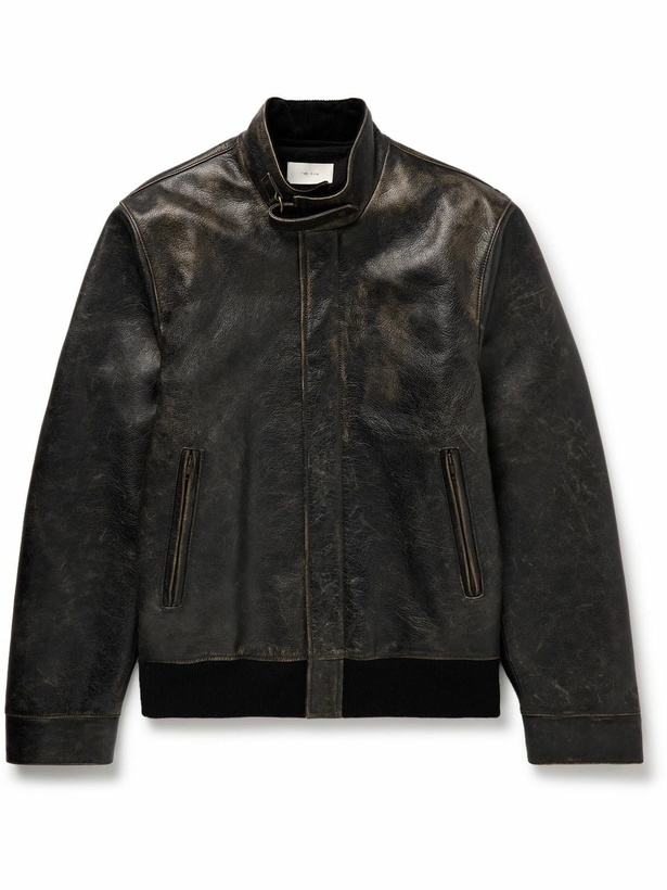 Photo: The Row - Edrice Distressed Leather Jacket - Black