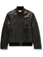 The Row - Edrice Distressed Leather Jacket - Black