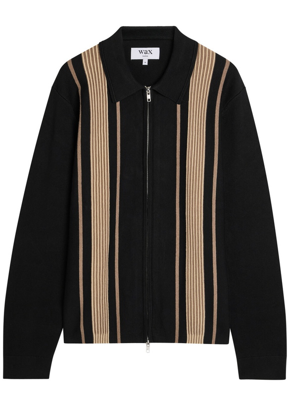 Photo: Wax London Lennox Striped Cotton and Cashmere-blend Jumper Black