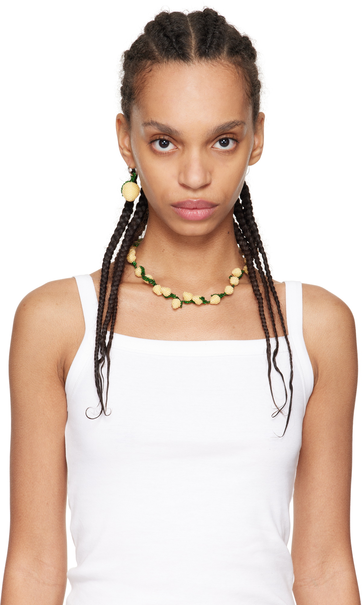 Pura Utz Yellow & Green Lemon Single Earring