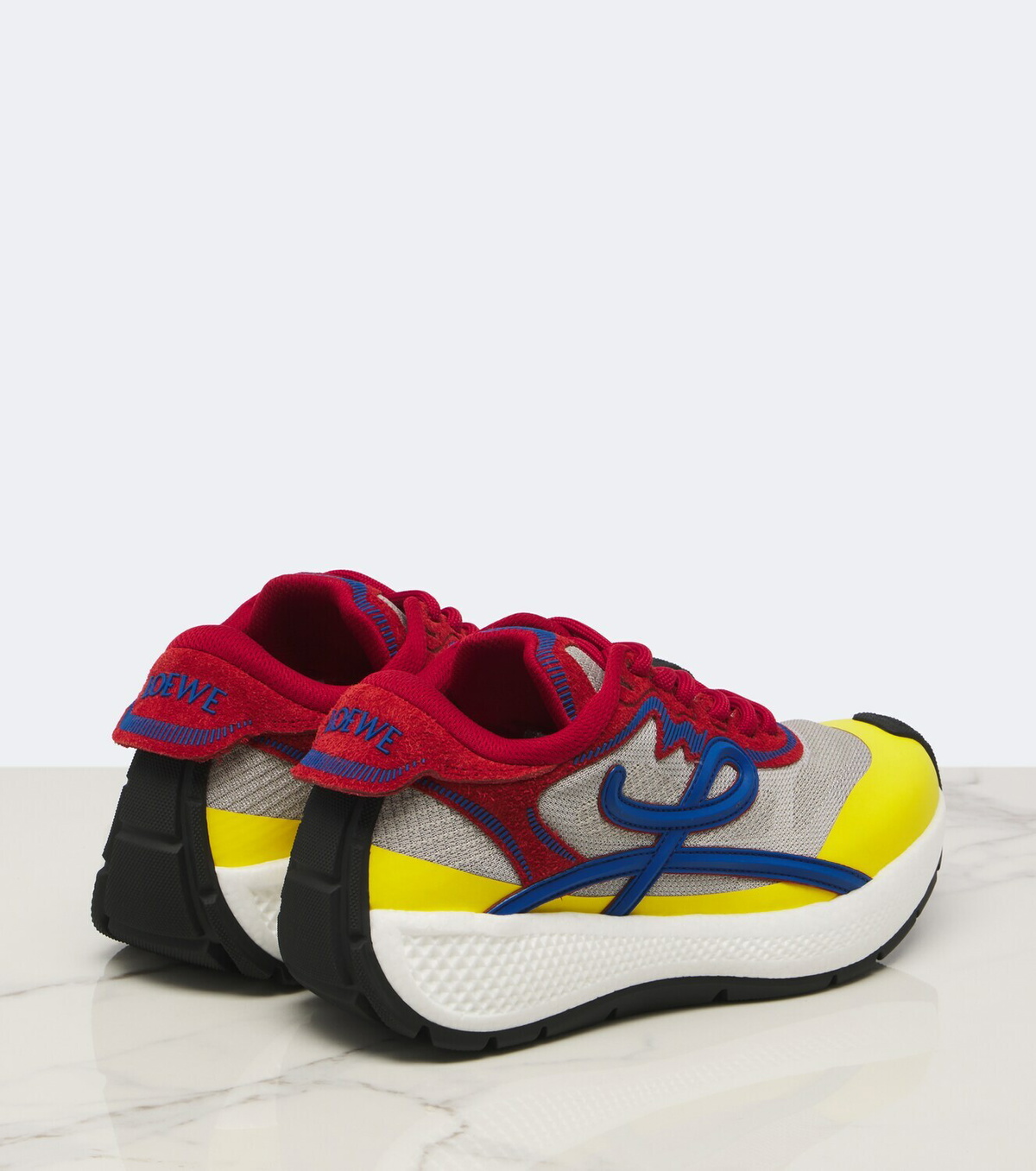 Loewe Pogo colorbocked mesh-trimmed sneakers
