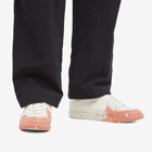 Maison Margiela Men's Painted Canvas Replica Sneakers in White/Pink