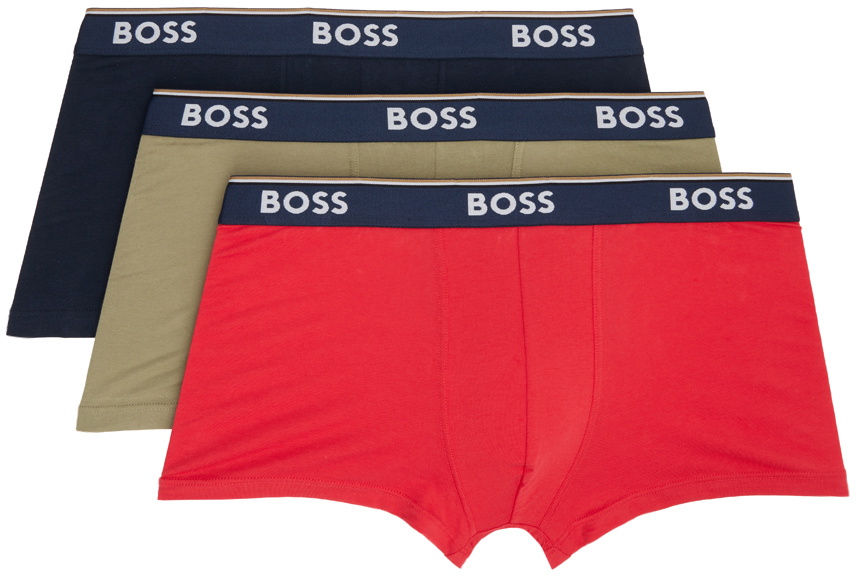 Boss Three Pack Multicolor Boxers Boss