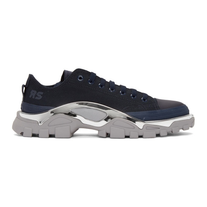 Photo: Raf Simons Navy and Grey adidas Originals Edition RS Detroit Runner Sneakers