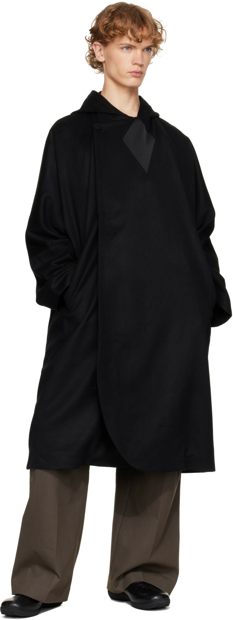 Kiko Kostadinov Black Munno Hooded Coat