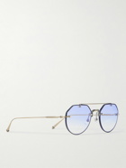 Matsuda - Aviator-Style Gold-Tone and Acetate Sunglasses