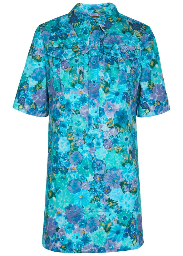 Photo: Chloe Floral Print Stretch-cotton Dress Multicoloured