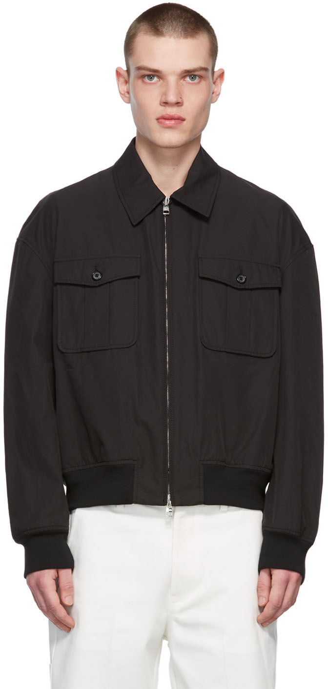 Alexander McQueen Black Back Logo Bomber Alexander McQueen