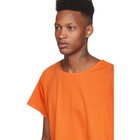 Greg Lauren Orange Logo Deconstructed T-Shirt