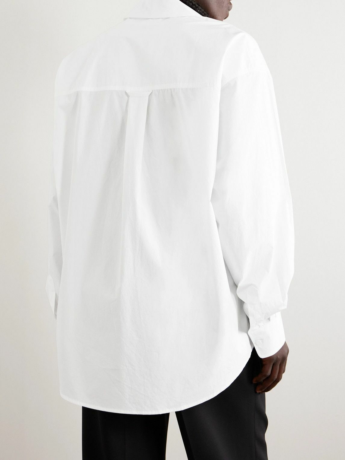 The Frankie Shop - Gus Oversized Cotton-Poplin Shirt - White
