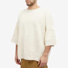Moncler Men's Genius x Roc Nation Crew Sweat Shirt in Off White/Cream