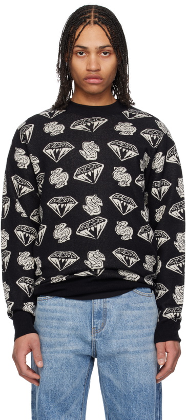 Photo: Billionaire Boys Club Black Diamonds & Dollars Knit Sweater
