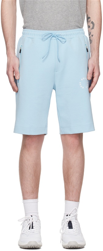 Photo: BOSS Blue Drawstring Shorts