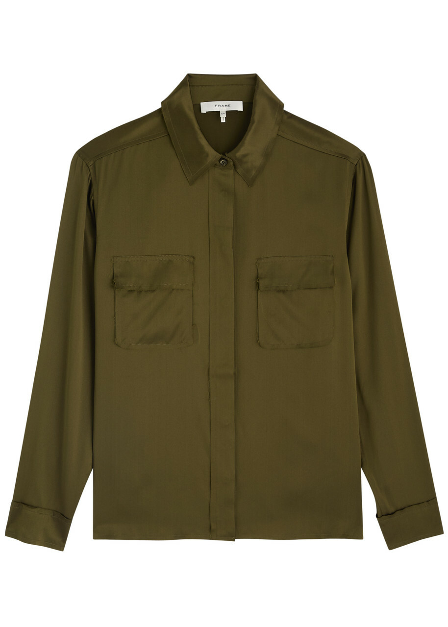 slim fit dress slacks Men's Silk Button-Down Shirt Silk Casual Silk Dress Shirts main image 0
