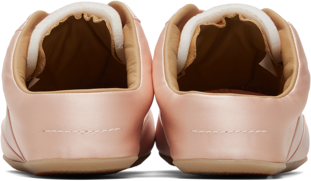 MM6 Maison Margiela Pink Satin Factory Sneakers