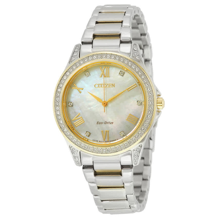 Photo: Citizen POV Eco-Drive Mother of Pearl Dial Ladies Watch EM0234-59D