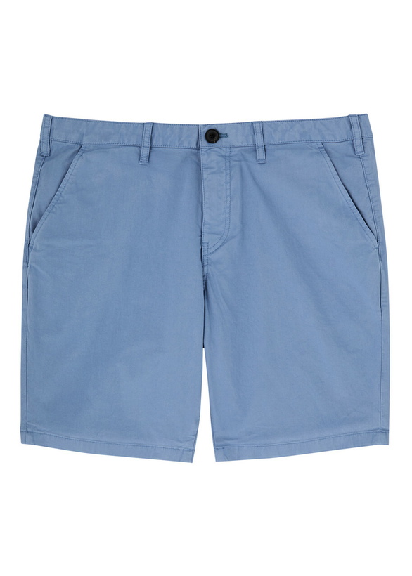 Photo: PS Paul Smith Zebra-embroidered Stretch-cotton Chinos Blue