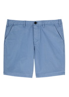 PS Paul Smith Zebra-embroidered Stretch-cotton Chinos Blue