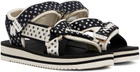 AMIRI Black & Off-White 'MA' Paisley Sandals