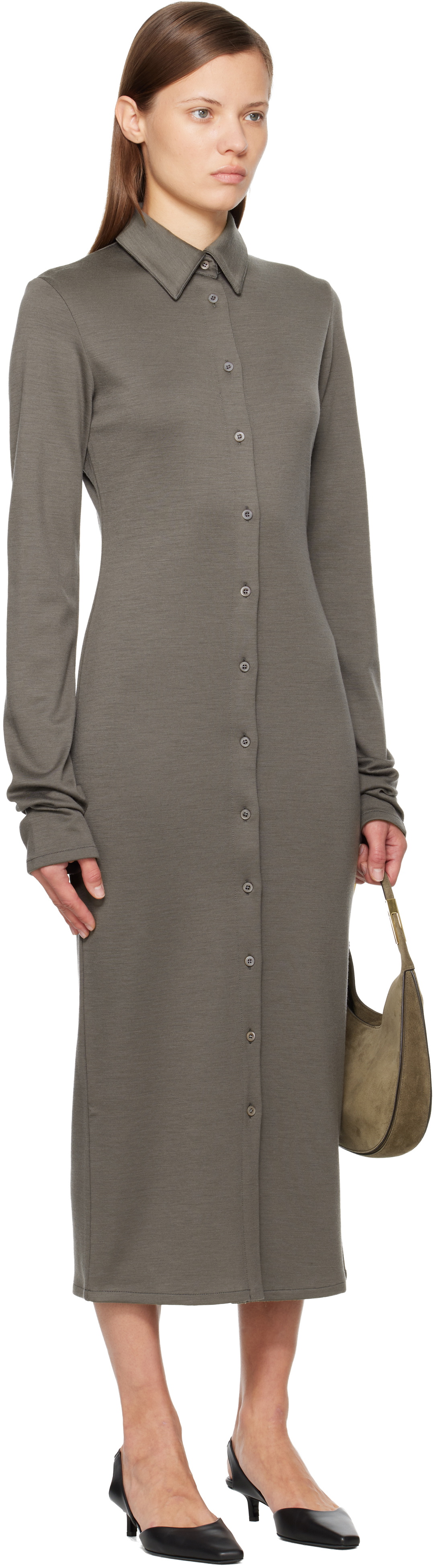 Rier Gray Polar Midi Dress