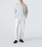 Umit Benan Franco pinstripe silk and cotton shirt