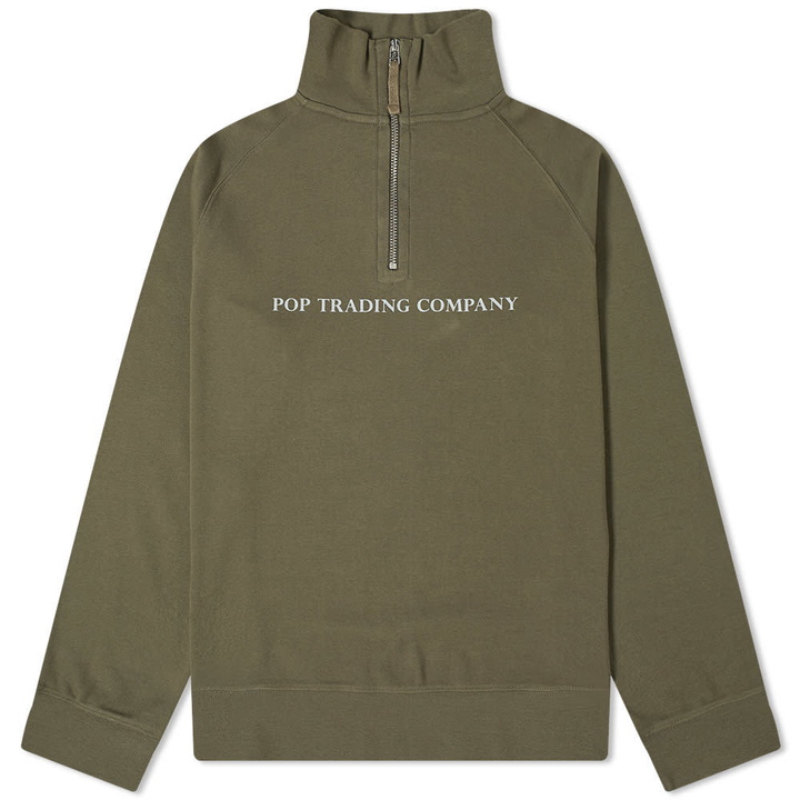 Photo: Pop Trading Company Half Zip Logo Sweat