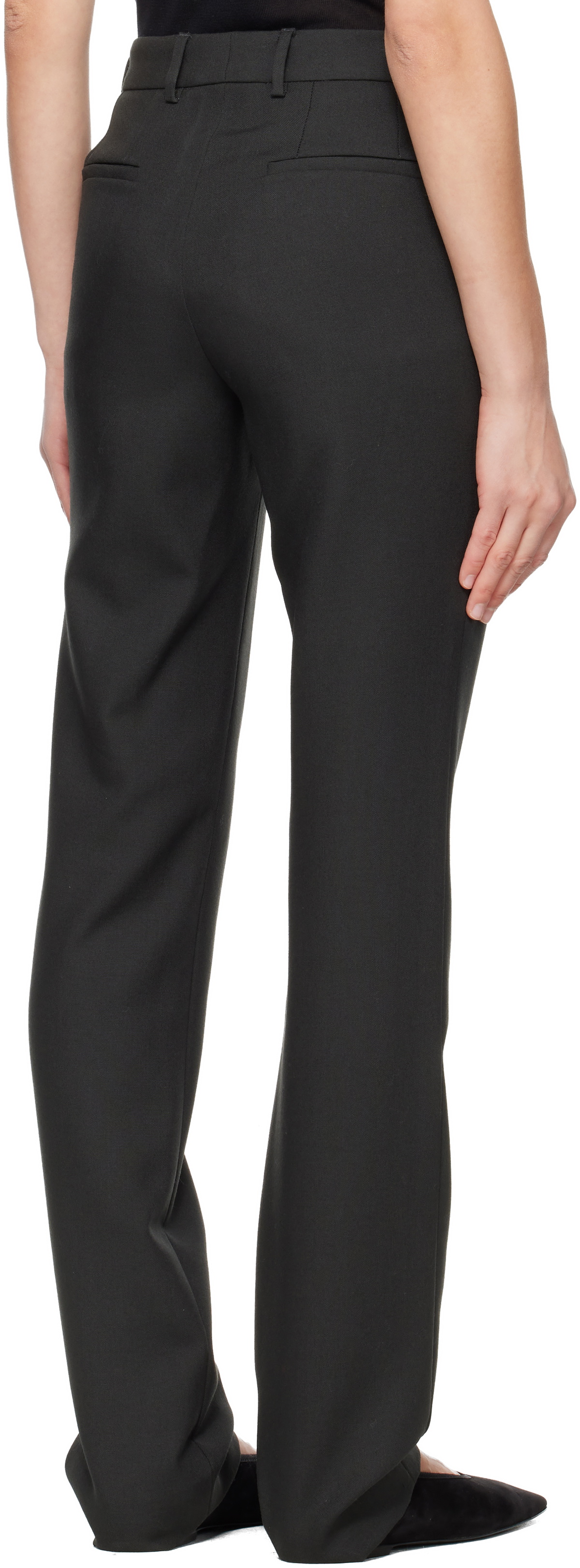 Rier Black Fitted Trousers