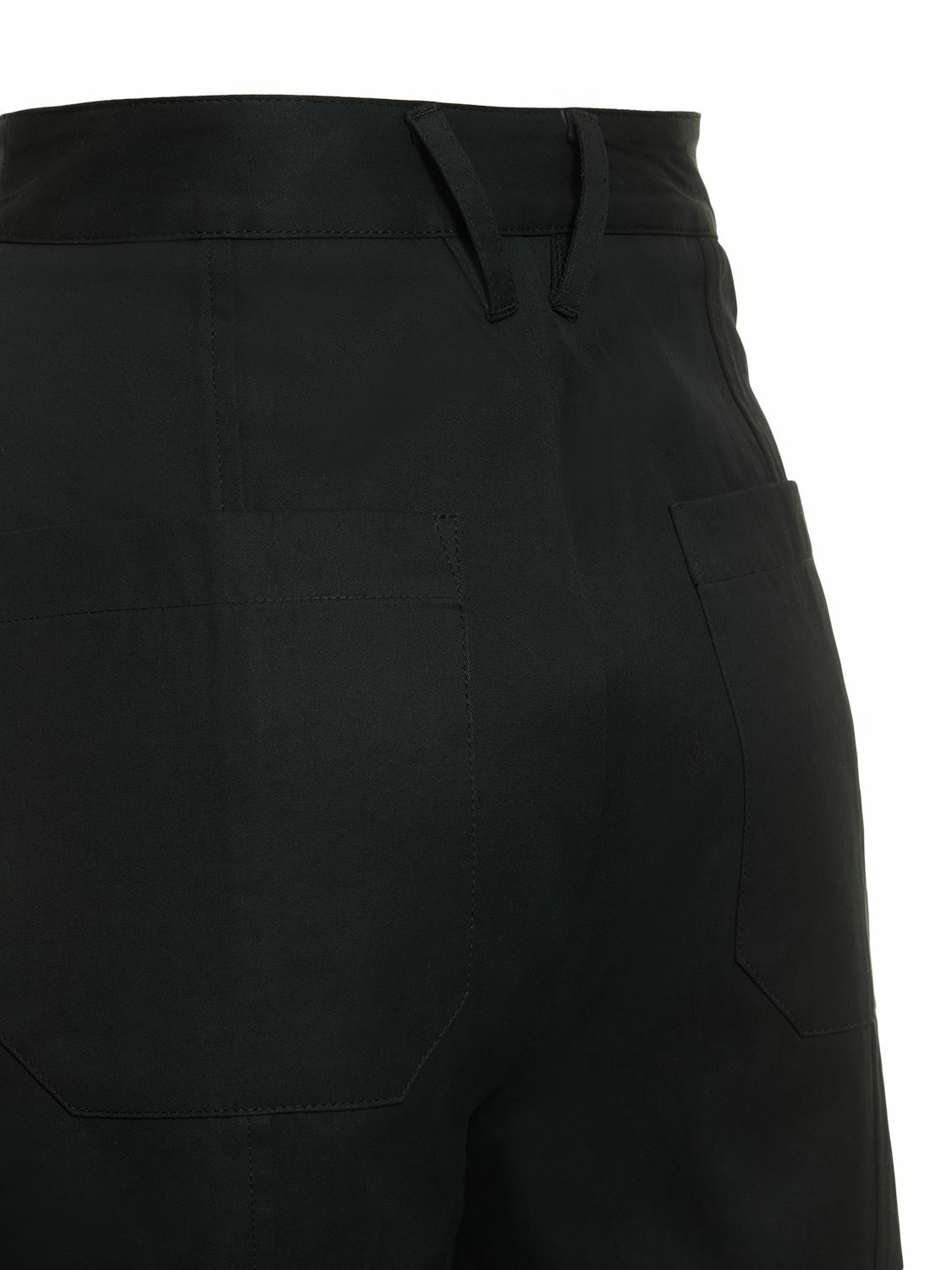 DEVEAUX Lizzy Cotton Twill Wide Leg Pants