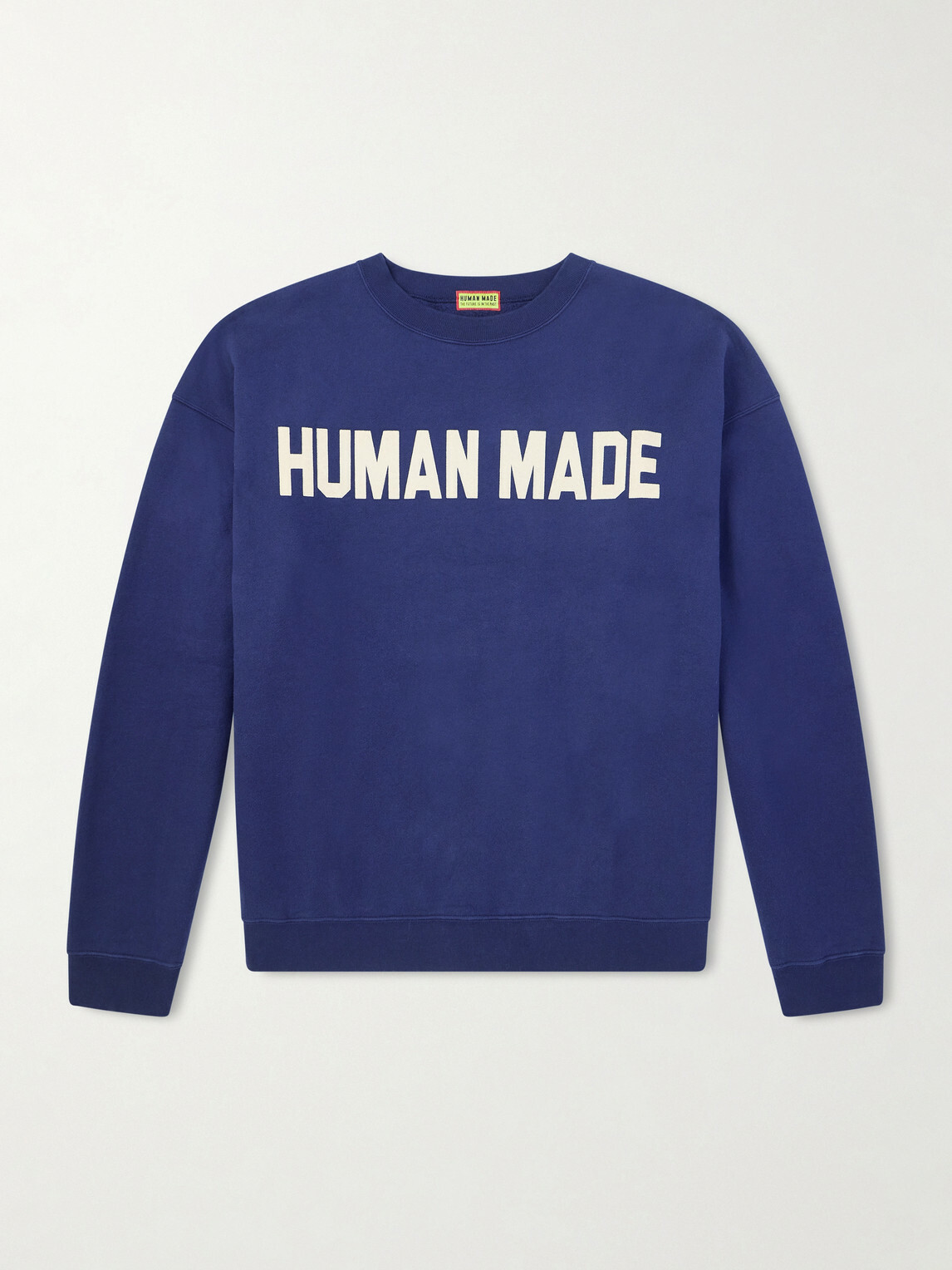 Human Made - Logo-Print Cotton-Jersey Sweatshirt - Blue