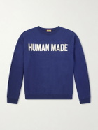 Human Made - Logo-Print Cotton-Jersey Sweatshirt - Blue