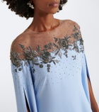 Carolina Herrera Embellished crêpe gown