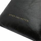 Dries Van Noten Men's Leather Shoulder Pouch in Black