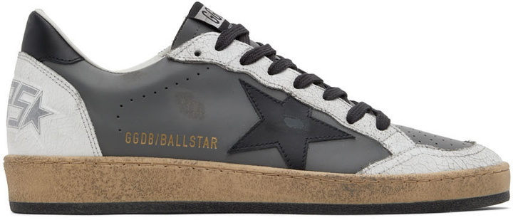 Photo: Golden Goose Gray & White Ball Star Sneakers