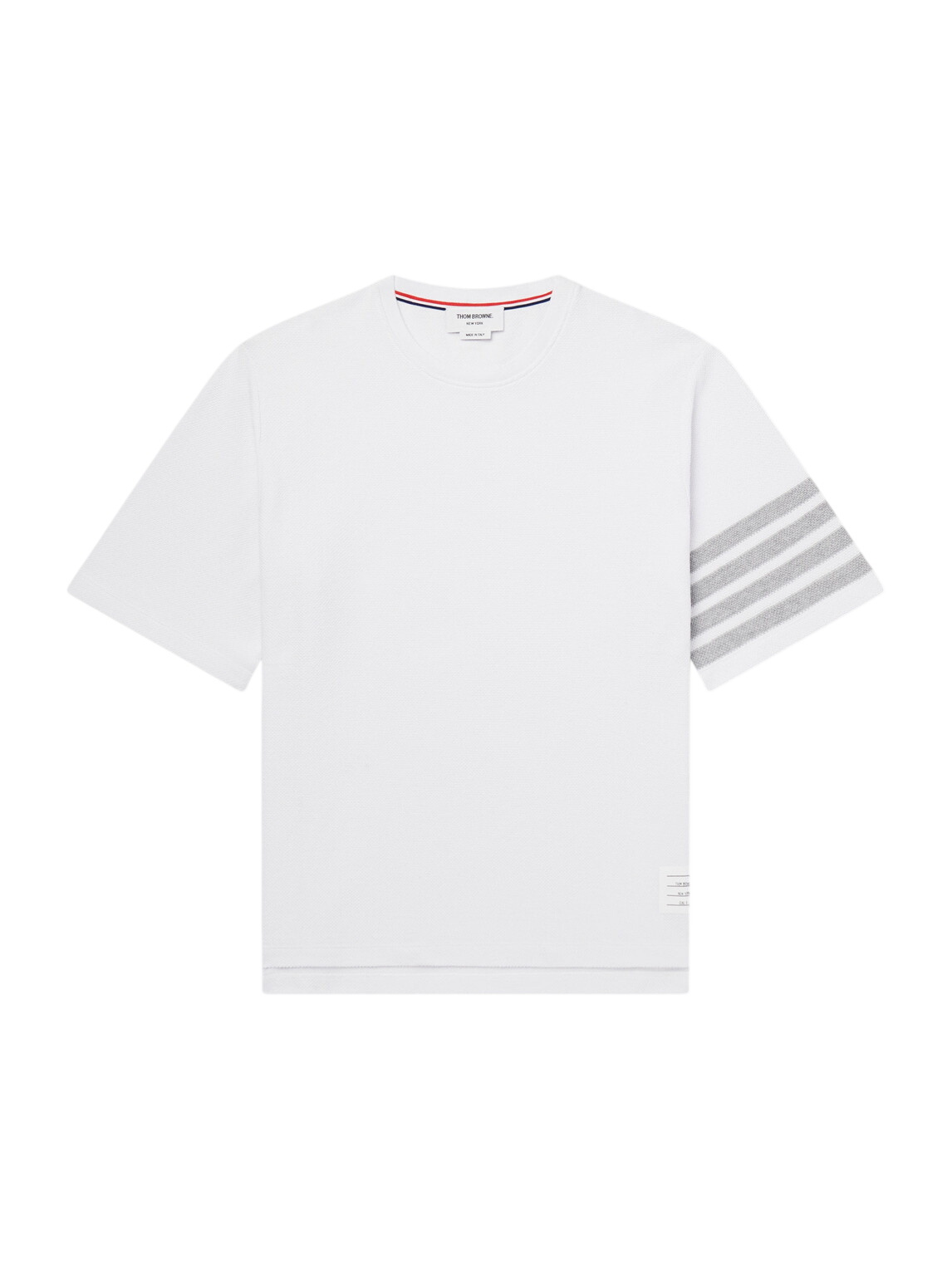 Thom Browne - Printed Grosgrain-Trimmed Cotton-Jersey T-Shirt