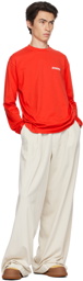 Jacquemus Red Le Papier 'Le T-Shirt Manches Longues' Long Sleeve T-Shirt